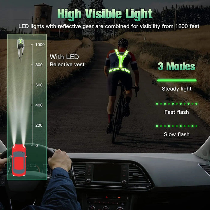 NightBright LED Running Vest - Flamin' Fitness